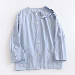 放疗专用衣服男纯棉打针衬衣袖子开口病号服锁骨骨折上衣衣袖拉链