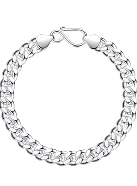 999足银古巴手链男小众设计