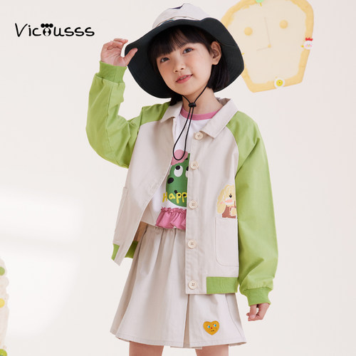 viciusss丸社女童外套春秋季新款