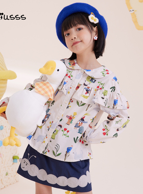 viciusss童装女童秋装衬衫2025新款洋气时髦长袖衬衣儿童上衣