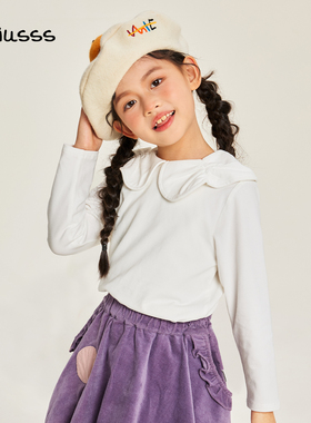 viciusss丸社女童长袖T恤2025新款春秋儿童洋气打底衫女孩上衣