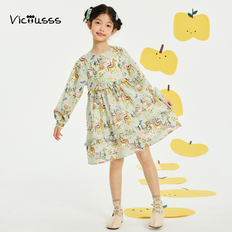 VICIUSSS女童印花连衣裙