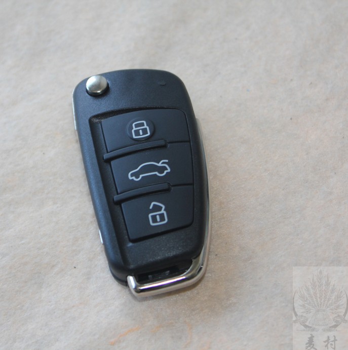 奥迪S3折叠遥控钥匙  带芯片带遥控带电池 MQB平台汽车防盗钥匙