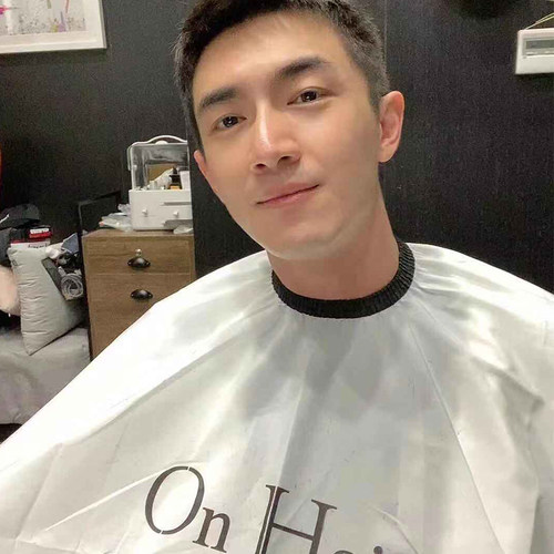 美发店透明logo高档网红款围布