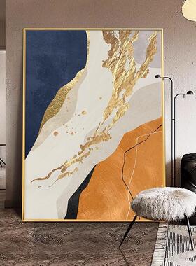 手绘油画抽象橙色入户玄关装饰画客厅沙发背景墙壁画大幅落地挂画