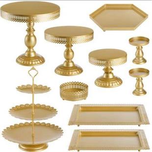 欧式铁艺蛋糕架套装婚庆摆件 甜品店点心架 酒会舞会道具蛋糕盘