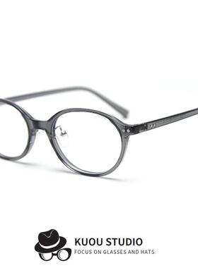 新款小椭圆TR90轻近视眼镜框男女文艺复古平光镜架可配度数