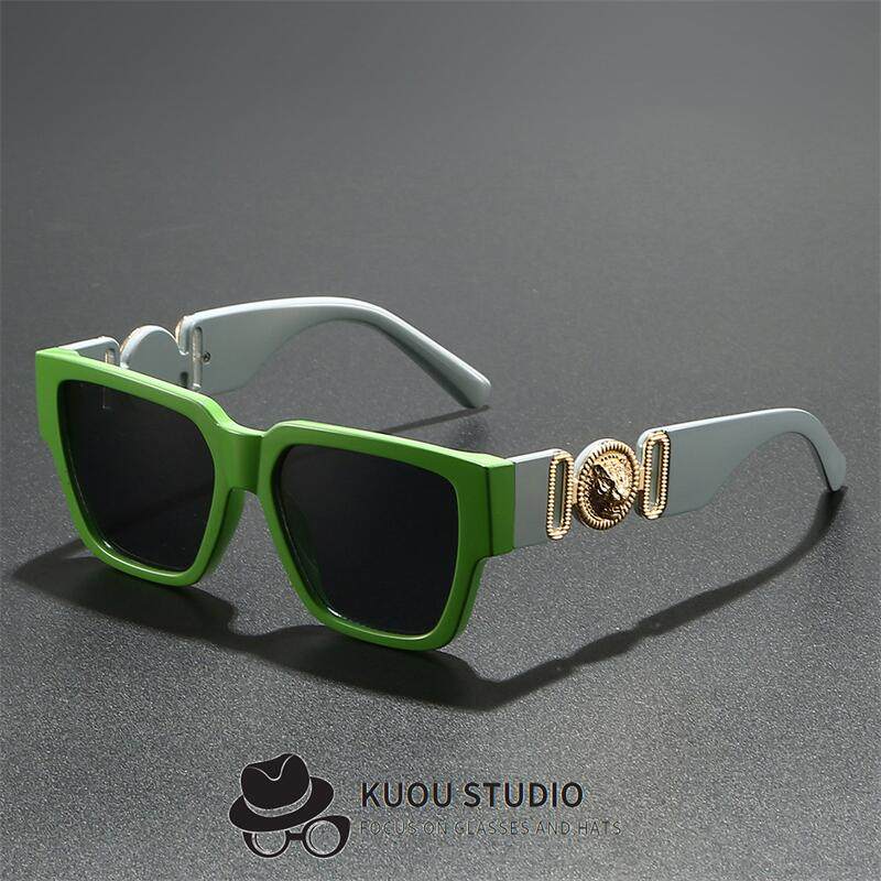 2025新款时尚潮牌太阳镜女宽腿眼镜男方形超大框遮半张脸墨镜