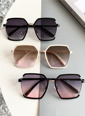 大脸设计感金属通用复古风太阳镜