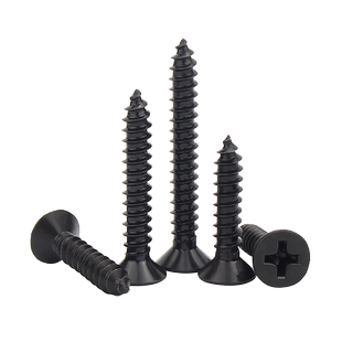 黑色304不锈钢十字沉头自攻螺丝钉平头自攻丝KA加长木螺钉MM3M4M5