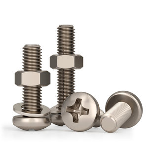 金超国标TA2纯钛圆头十字螺丝螺母套装大全加长盘头螺钉平垫片M3