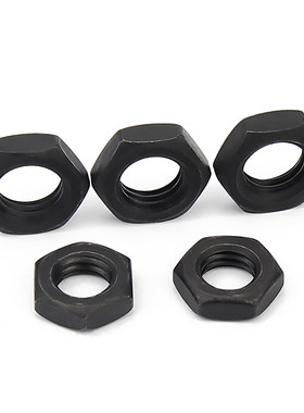 金超8级黑色细牙薄螺母扁螺帽M8M10M12M14M16M18M20*1*1.25*1.5*2