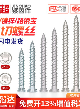 自切螺丝 铝合金门窗断桥开孔水泥螺钉门窗安装 t30梅花头路锈宝