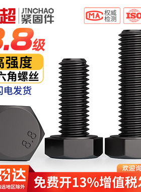 8.8级高强度外六角螺丝螺栓加长螺丝钉M3M4M5M6M8M10M12M16M20M24