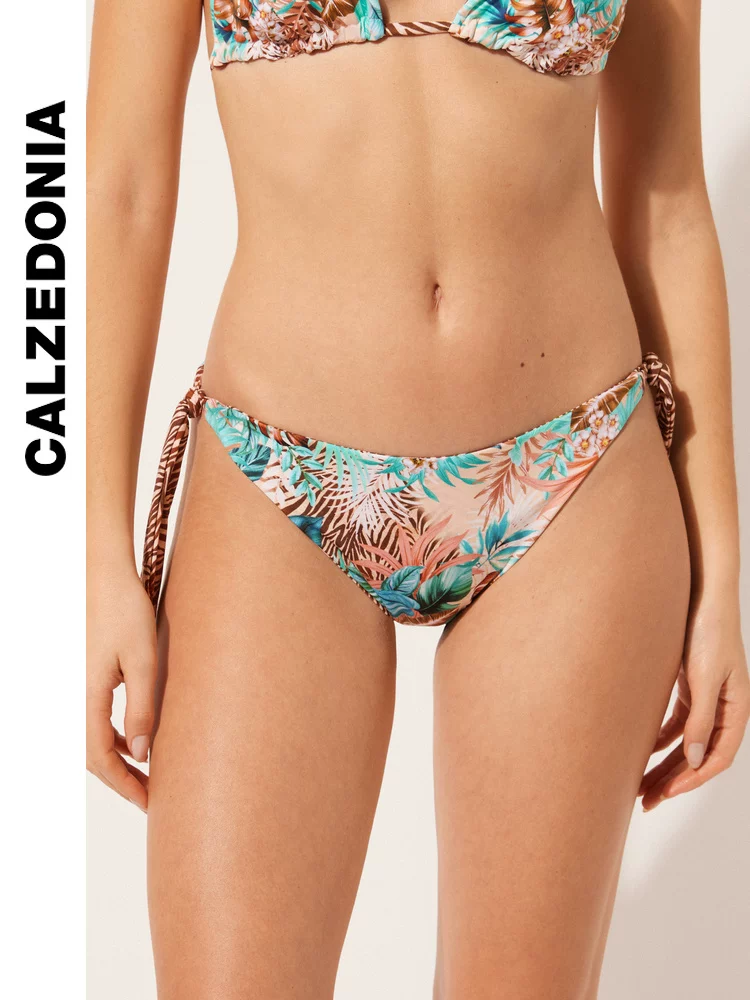 Calzedonia24 Весна и Лето новая мода Sexy Sea Vacation Wind Wind Poly Printing Bikini Swimsuit 1795