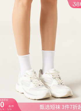 CALZEDONIA卡泽意袜春夏女士纯色休闲翻口堆堆袜中筒短袜DC0093