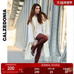 CALZEDONIA卡泽意袜秋冬光腿神器假透肉安哥拉红保暖丝袜MODC1919