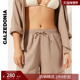 CALZEDONIA卡泽意袜夏女士简约舒适透气亚麻翻卷裤 脚短裤 0BDP146
