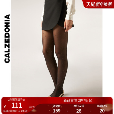 CALZEDONIA卡泽意袜25冬新30D派对跨年闪葱波点丝滑丝袜MODC2177
