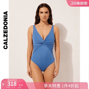 CALZEDONIA卡泽意袜夏女海边度假交叉设计无钢圈连体泳衣0IS1855