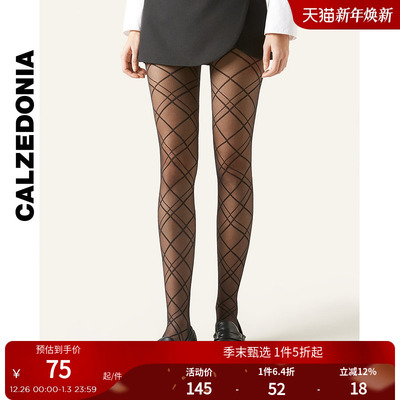 CALZEDONIA卡泽意袜格纹连裤袜