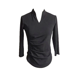 梵之舞古典现代舞蹈练功服成人女v领跳舞专用七分袖日常可穿上衣