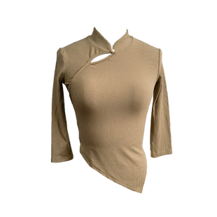 梵之舞中国风古典舞蹈练功服装身韵旗袍立领跳舞演出中袖上衣新款