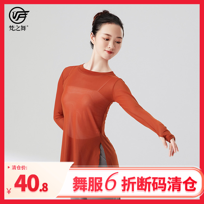 古典舞蹈练功服装女身飘逸纱衣