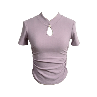 梵之舞中国风古典舞蹈身韵练功服女跳舞专用短袖上衣旗袍水滴立领