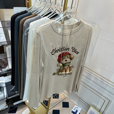 软糯圆领羊毛打底衫2025新款女士秋冬季修身爆款加绒加厚t恤内搭