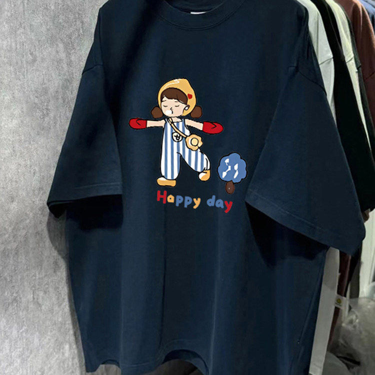 欧版大码女装纯棉卡通女孩短袖t恤2026夏季显瘦遮肉上衣洋气减龄,女装/女士精品,T恤,淘宝优惠券,粉丝福利购,淘宝优惠卷