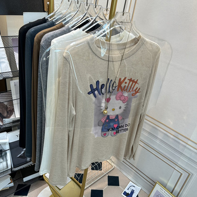 软糯圆领羊毛打底衫2025新款女士秋冬季修身爆款加绒加厚t恤内搭