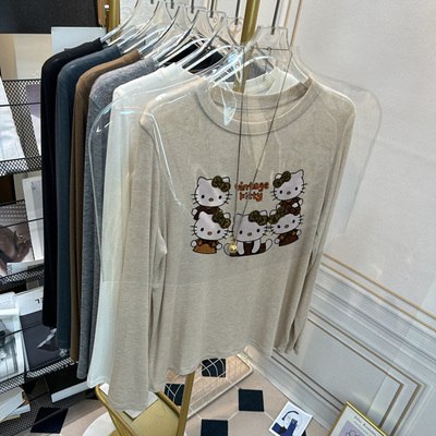 软糯圆领羊毛打底衫2025新款女士秋冬季修身爆款加绒加厚t恤内搭