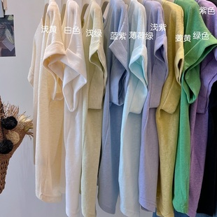 薄款 韩国新款 舒适透气翻袖 宽松短袖 人手多件入 t恤女夏装 口碑款