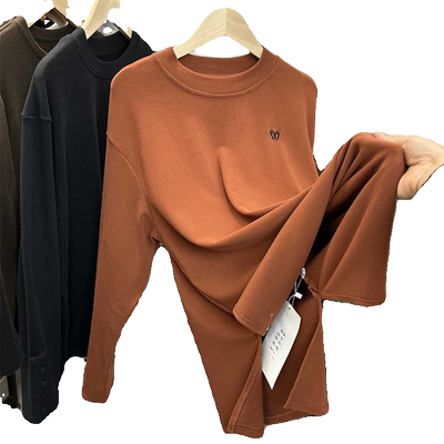 中长款打底衫遮屁股长t卫衣