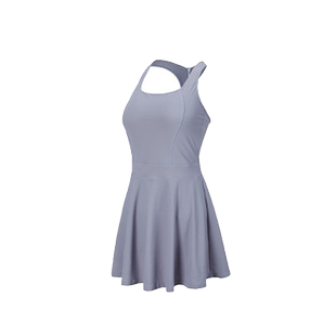 短袖白色连衣裙女春夏收腰遮臀网球健身速干高级感运动背心裙子