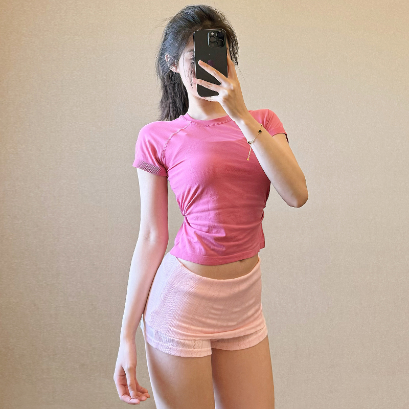 辣妹纯欲低腰运动短裤女2025夏季包臀瑜伽跑步普拉提健身短裤性感