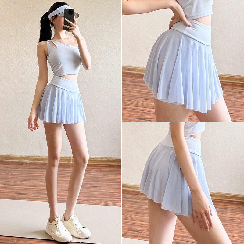 秋季运动半身裙女2025新款高腰显瘦百褶裙防走光瑜伽短裙健身服,运动服/休闲服装,运动半身裙,淘宝优惠券,粉丝福利购,淘宝优惠卷