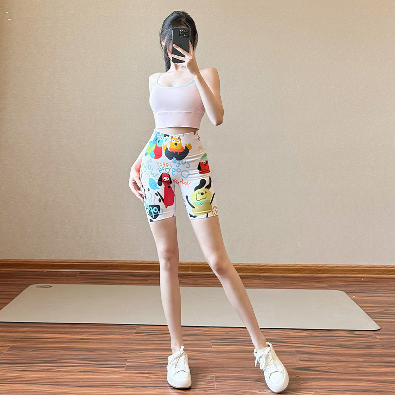 瑜伽短裤2026新款女外穿可爱夏多巴胺健身服高腰显瘦绝美提臀热裤