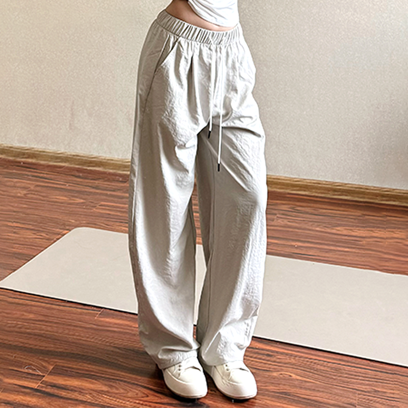 显瘦瑜伽裤宽松慵懒风弯刀裤运动裤宽松休闲垂感阔腿裤健身裤秋冬