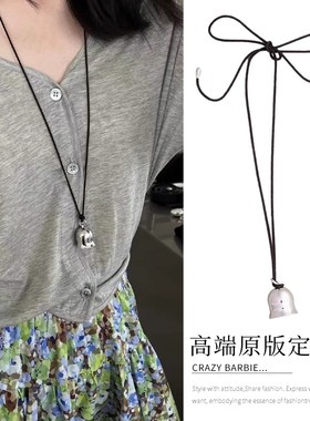 向日葵欧尼同款大号铃铛吊坠项链