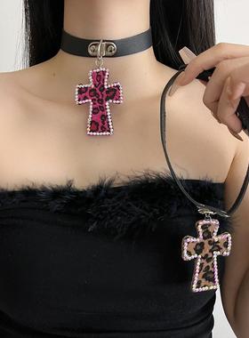 y2k辣妹十字架锁骨链项链