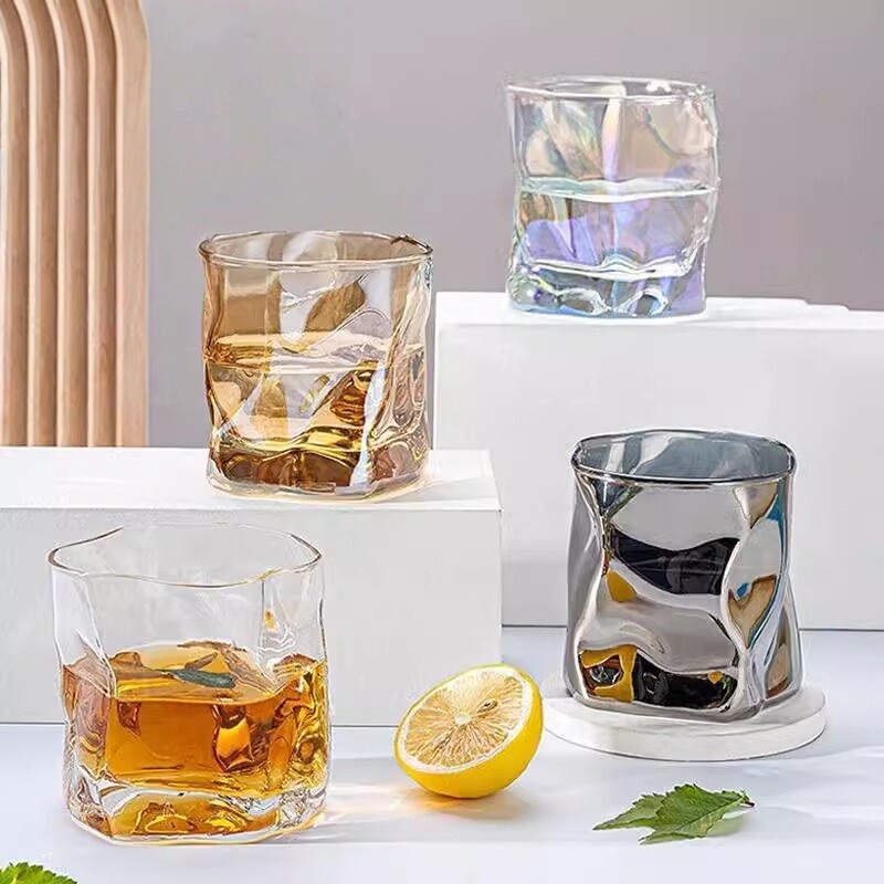 夏季网红异形扭扭玻璃杯