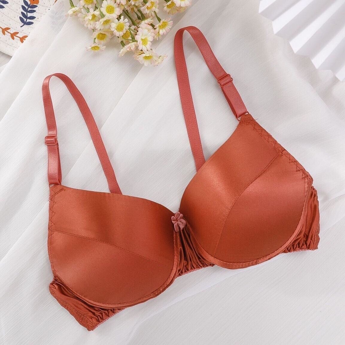 双面真丝文胸100%桑蚕丝女士内衣薄款夏大码透气无钢圈无痕胸罩女