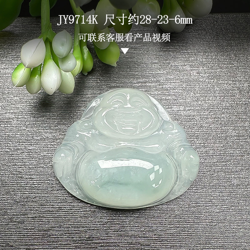 小刘翡翠批发缅甸天然冰糯种佛公吊坠正品玻璃种玉佛挂件未镶嵌