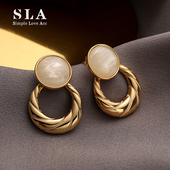 Acc私家 Simple Love 高级感网红金属圆圈气质简约几何银针耳环女