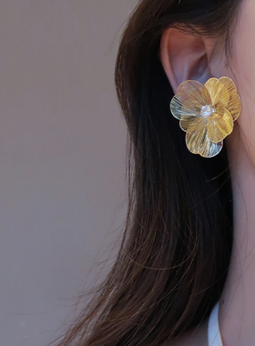 Simple Love Acc私家  2025年新款个性花朵百搭气质银针耳环女