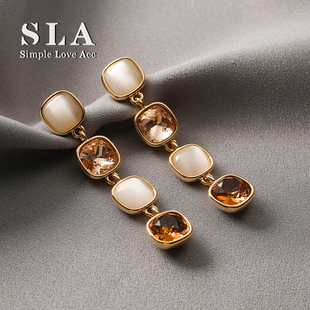 Love 长款 Acc私家 水晶个性 显脸瘦气质银针耳环女 2025新款 Simple