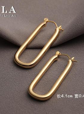 Simple Love Acc私家  欧美夸张简约几何设计高级感原创耳环女