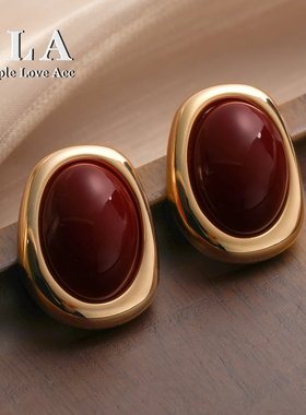 Simple Love Acc私家 安克拉红欧美高级感红色小众时尚本命耳环女